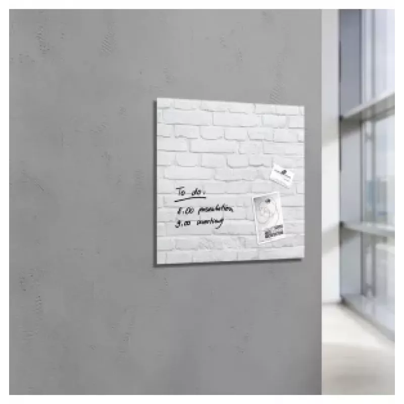 SIGEL GL164 lavagna magnetica in vetro 480 x 480 mm bianca