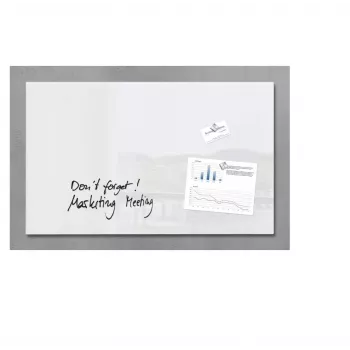 SIGEL artverum Lavagna magnetica in vetro 780 x 480 mm super bianca