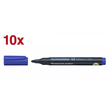 Schneider Maxx 130 pennarello permanente blu 1,0 - 3,0 mm (confezione da 10)
