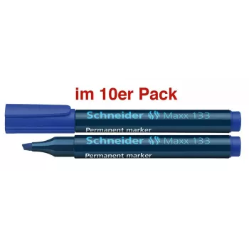 Schneider Maxx 133 pennarello permanente blu 1,0 - 4,0 mm, confezione da 10