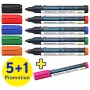Schneider Maxx 290 set pennarelli per lavagna bianca e flipchart, 6 pezzi, colori assortiti, 2,0 - 3,0 mm