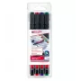 EDDING 140 S pennarello permanente punta fine nero blu verde rosso 4 pezzi