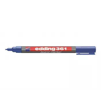 EDDING 361 Pennarello per lavagna blu - cancellabile a secco, punta a scalpello 1-5 mm, a basso odore, ricaricabile
