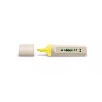 edding 24 EcoLine Evidenziatore, giallo, punta a scalpello 2-5 mm, confezione da 10