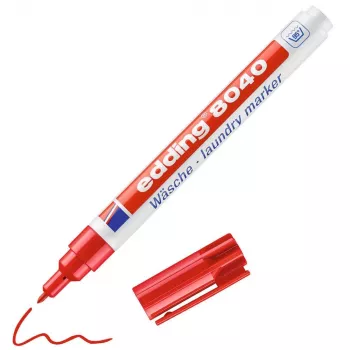 EDDING 8040 pennarello per bucato 1,0 mm rosso punta tonda