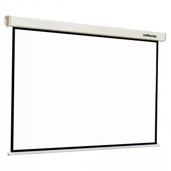 Reflecta Crystal-Line Rollo Softlift 160x160 schermo manuale a scomparsa, rapporto 1:1, superficie immagine 160x160 cm, bianco opaco, custodia bianca