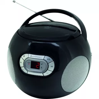 Soundmaster SCD5800BL boombox CD radio portatile con piastra a cassette, USB, radio FM, microfono - blu