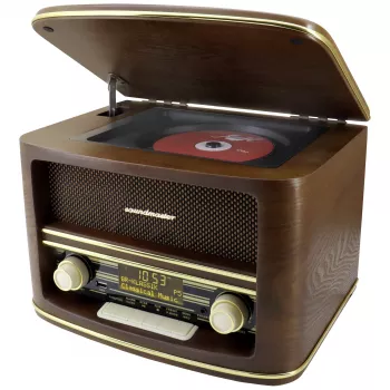 Soundmaster NR961 radio da tavolo DAB+, FM, AUX, USB, CD, Bluetooth, telecomando, marrone
