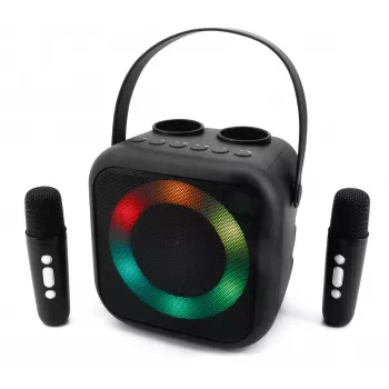 Soundmaster BT2024SW altoparlante Bluetooth, luci disco, 2 microfoni, nero