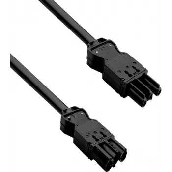 HELOS GST18 Cavo di prolunga per apparecchi compatibile connettore maschio a connettore femmina nero 1,0 m