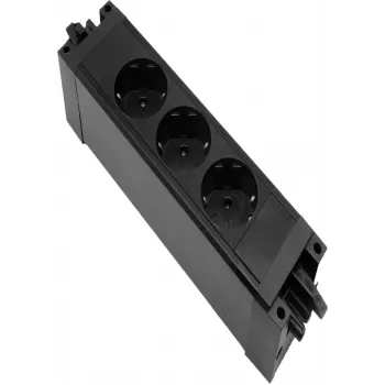 HELOS Ciabatta GST18 compatibile 3 vie CEE7/3 nero