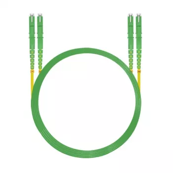 HELOS Cavo patch in fibra ottica E2000® APC/E2000® APC (LSH) Duplex 9/125µm OS2 giallo 0,5 m