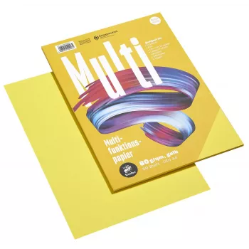 Staufen carta multifunzione 7X A4 80g giallo 50 fogli