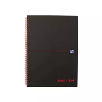 Oxford 400047609 quaderno A4 a quadretti nero 70 fogli opaco