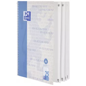 Oxford blocco college A4+ 80 fogli a righe 4 fori bianco 90 g/m²