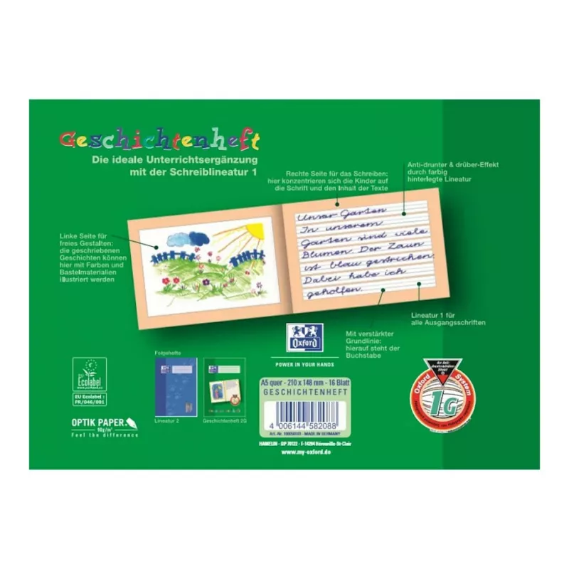 Oxford 100050103 quaderno A5 90 g/m2 verde