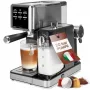 PROFI COOK PC-ES-KA 1266 Macchina per espresso con portafiltro e sistema a capsule, 20 bar, 1450 W, nero/argento