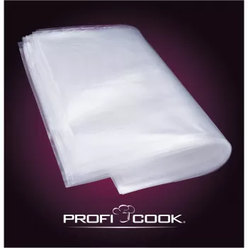 ProfiCook PC-VK 1015 Set di sacchetti per sottovuoto per macchina sottovuoto - trasparente, 50 sacchetti 22x30 cm