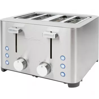 ProfiCook PC-TA 1252 Tostapane 4 fette, acciaio inox, 1500 W