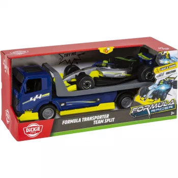 Dickie Formula Transporter Team Split 203766000 bisarca con 2 auto die-cast