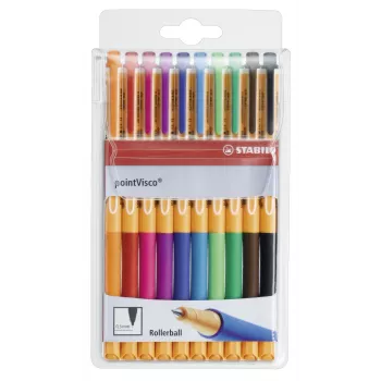 STABILO PointVisco penna gel - multicolore - 0,5 mm - confezione da 10