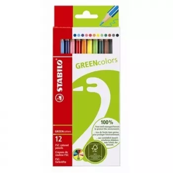 STABILO GREENcolors matite colorate - multicolore - 12 pezzi