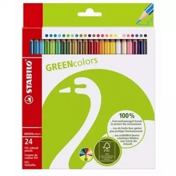 STABILO Green Colors matite colorate - 2 mm - confezione da 24