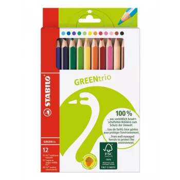 STABILO GREENtrio matite colorate - colori assortiti - confezione da 12