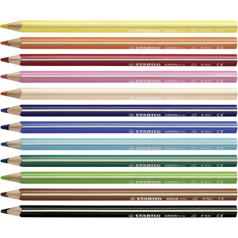 STABILO GREENtrio matite colorate - colori assortiti - confezione da 12