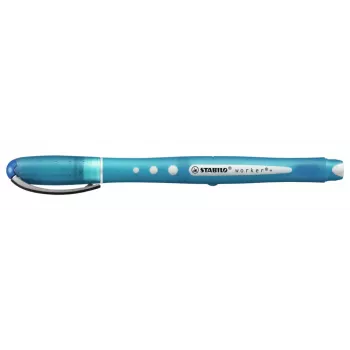 STABILO Worker penna roller - multicolore - inchiostro blu - 0,5 mm - confezione da 10