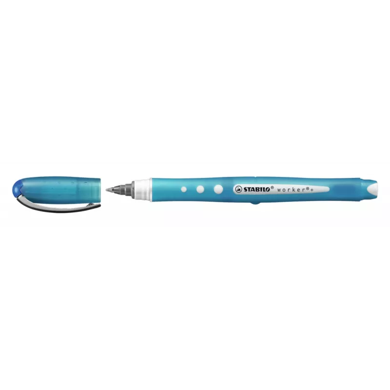 STABILO Worker penna roller - multicolore - inchiostro blu - 0,5 mm - confezione da 10