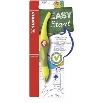STABILO EASYoriginal penna retrattile - corpo verde - inchiostro blu - 0,5 mm - destrimani