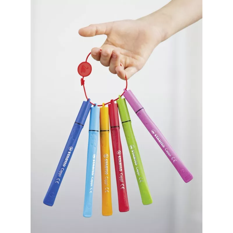 STABILO Cappi pennarelli - 24 colori vivaci - punta tonda 1 mm - inchiostro lavabile