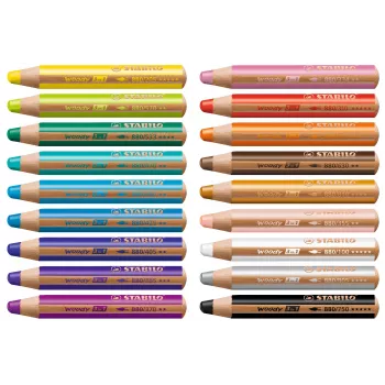STABILO Woody 3 in 1 penna multi-talento - morbida - colori assortiti - 18 pezzi
