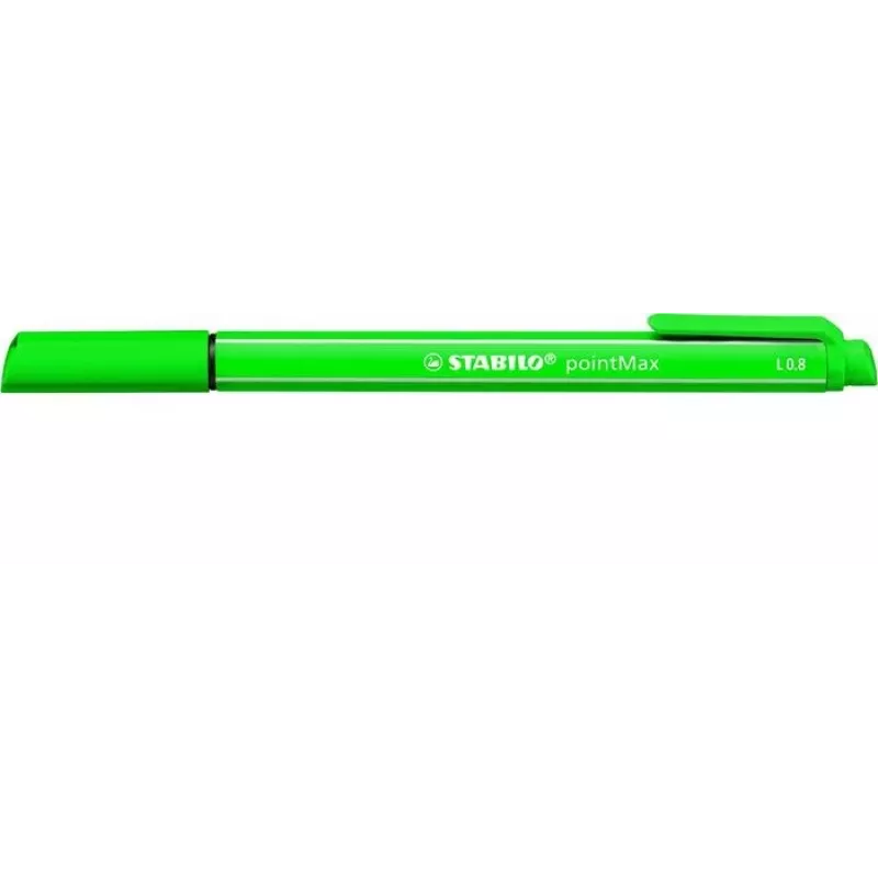 STABILO pointMax pennarello fineliner verde 0,8 mm punta in fibra di nylon inchiostro a base acqua
