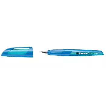 STABILO EASYbuddy penna stilografica - blu - sistema a cartucce - per destrimani e mancini - 1 pezzo