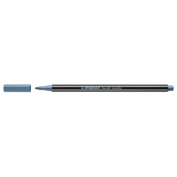 STABILO Pen 68 Metallic pennarello - blu metallico - 1 pezzo