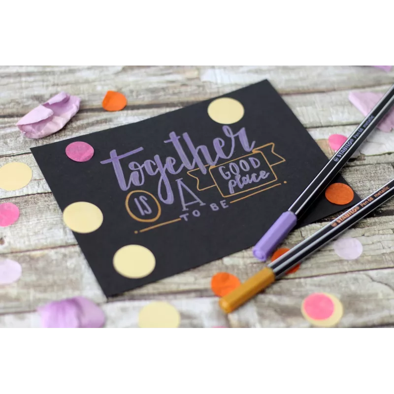 STABILO Pen 68 Metallic pennarello - rosa metallico - 1 pezzo