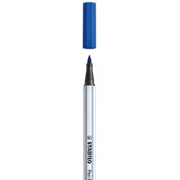 STABILO Pen 68 Brush - blu - punta a pennello - inchiostro a base acqua - esagonale - 1 penna