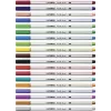 STABILO Pen 68 Brush - blu - punta a pennello - inchiostro a base acqua - esagonale - 1 penna