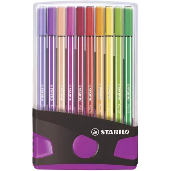 STABILO Pen 68 pennarello - colori assortiti - confezione da 20