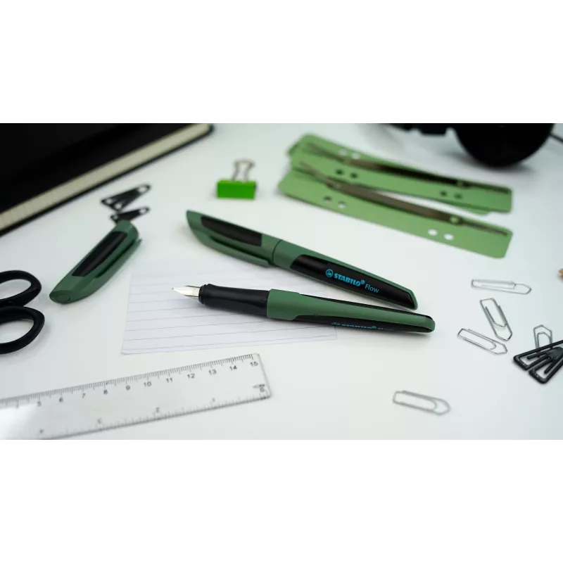 STABILO Flow Sporty penna stilografica pennino M nero/verde oliva