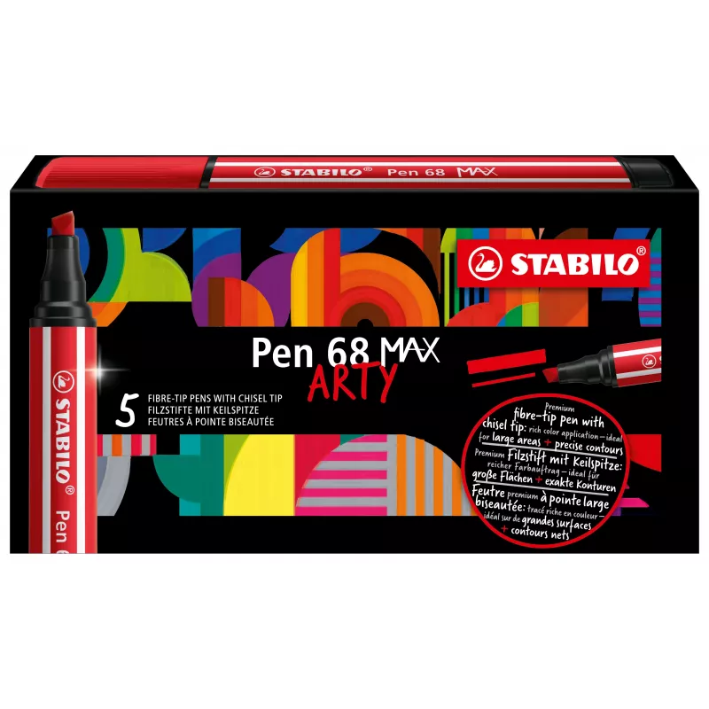 STABILO Pen 68 MAX verde pennarello con punta a scalpello