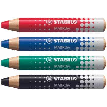 STABILO MARKdry set pennarelli per lavagna bianca con 4 penne in astuccio