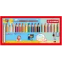 STABILO Woody 3 in 1 matita multiuso 7,6 cm set pastello da 18 pezzi con pennello