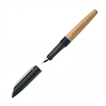 STABILO penna stilografica Grow climaticamente neutra - Blueberry Blue / Beech