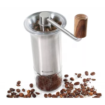 Zassenhaus macinacaffè BARISTA acciaio inox / vetro macinino manuale con macinatura in ceramica