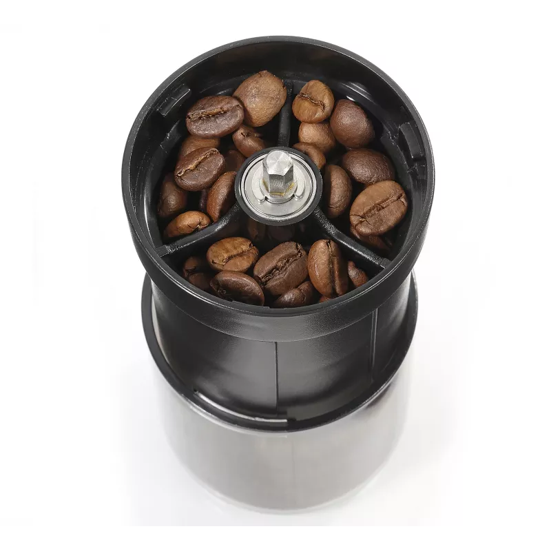 Zassenhaus Mini Master macinacaffè USB, macinatura conica in ceramica, ricaricabile, nero/argento