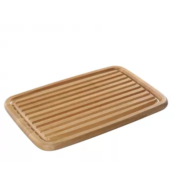 Zassenhaus tagliere per pane legno di gomma 42x27,5x2 cm