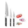 GEFU ACURO Set di coltelli da 3 pezzi - coltello da chef, coltello multiuso e coltello pelapatate